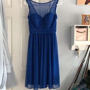 Dress  short with illusion neckline